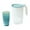 Blue, variant on Beautynvta Plastic Pitcher with Lid, 2500 ML Cold Kettle and 3 Cups, Unbreakable Water Pitcher, Summer Drink Bucket, Clear Ice Tea Pitcher for Fridge, Green