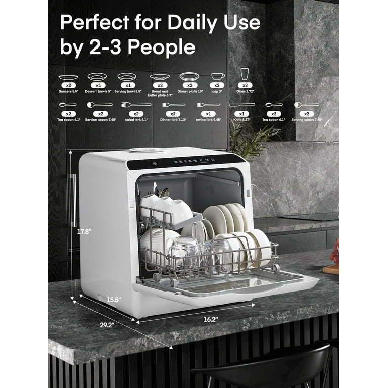 Tabletop Dishwasher Electriq 15 Dishwasher Reviews FOHERE