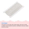 thumbnail image 3 of Uxcell Lace Trim Vintage 0.98" x 10yards White Lace Ribbon For Clothes Fabric Wedding Decoration Gift Wrap, 3 of 5