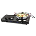 thumbnail image 4 of HomeCraft Double Burner Hot Plate Electric Stove with Adjustable Temperature, 1500W and 500W, Black, 4 of 8