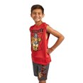 thumbnail image 7 of Five Nights At Freddy's 3-Pack Boy's Black Short Sleeve Tee, Red Muscle Tank, Gray Athletic Shorts Set, 7 of 7