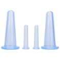 thumbnail image 1 of Yeacher 4Pcs Silicone Facial Massage Cups Cupping Device, Facial Cupping Set Silicone Cups, Face and Eye Cupping Massage for Face Neck Skin (2 Small&2 Large), 1 of 6
