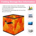 thumbnail image 3 of RATGDN Collapsible Fabric Cube Storage Bin with Double Handles for Living Room Bedroom Office Black - Orange Juice Fruit, 3 of 7