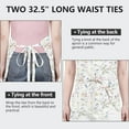 thumbnail image 6 of Pioneer Flower Floral Print Pattern Apron-Garden Aprons for Women with Pockets-Cotton Linen Waterproof Kitchen Cooking Gardening Aprons Adjustable for Kitchen,Cooking,BBQ and Salon 33x27 Inch, 6 of 7