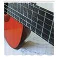 thumbnail image 3 of Ambesonne Guitar Shower Curtain, Close Up Fingerboard Sheet, 69"Wx70"L, White Vermilion, 3 of 3