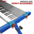 thumbnail image 6 of Keyboard Stand Riser Z Style Height Width Adjustable Portable Heavy Duty Music Stands Holder for Kids and Adults Fits 54 to 88 Key Electric Pianos w Wheels -Blue, 6 of 9
