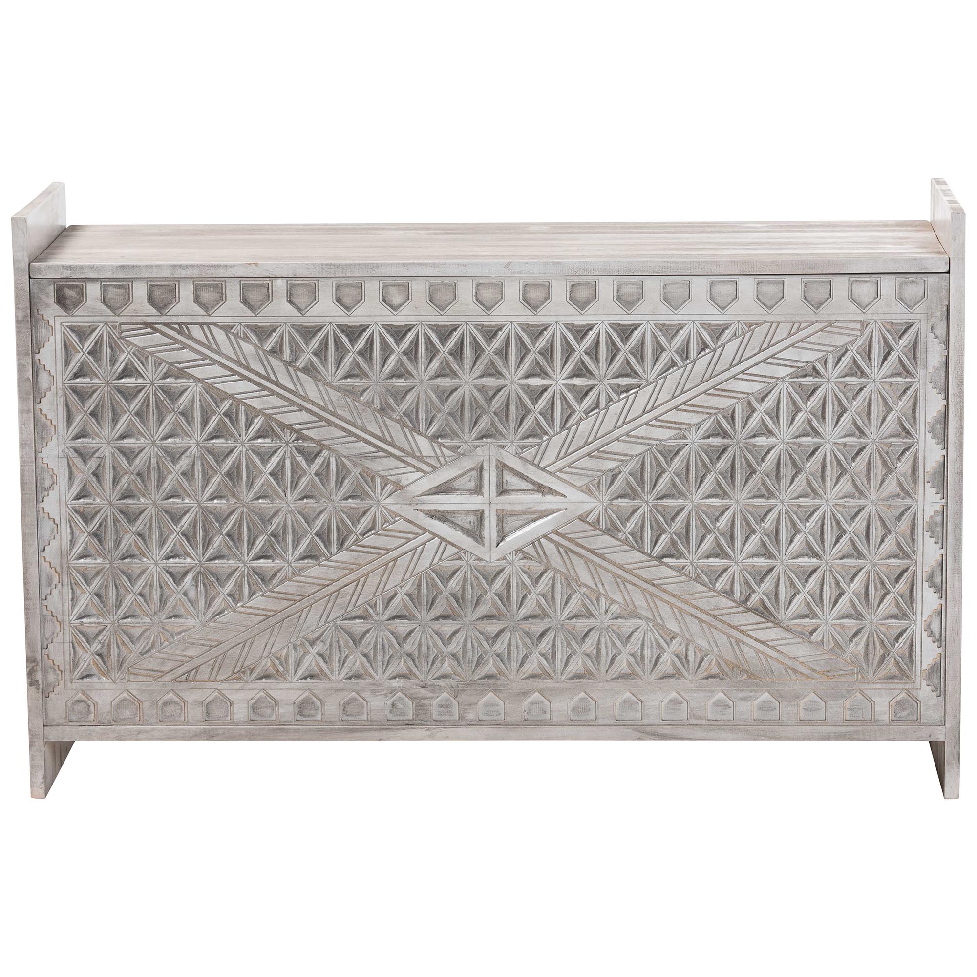bali & pari Amado Modern Storage Chest, White Wash