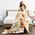 thumbnail image 5 of Kll Fleece Blanket Plush Throw Blanket Flower Fox,Soft Fuzzy Cozy Flannel Blanket For Couch Sofa Bed.(60"X50"), 5 of 9