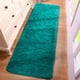 thumbnail image 4 of Alfombra Benron Soft para dormitorio, lavable, 60 x 180 cm, color verde azulado, 4 of 8