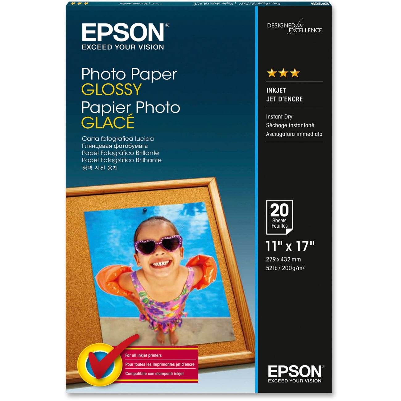Epson S041156 PHOTO PAPER,SIZE B,(11X17),(20 SHEET S041156 PHOTO PAPER,SIZE B,(11X17),(20 SHEET