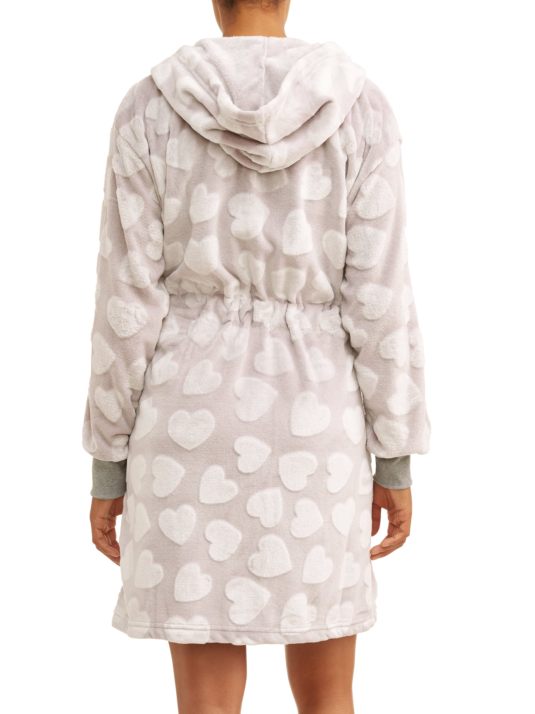 Papier Women's Heather Hooded Velvet Robe with Elastic