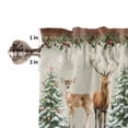 thumbnail image 5 of Christmas Kitchen Curtains and Valances Set, Elk Truck Snowflakes Ball Xmas Tree Plaid Winter Rod Pocket Window Valance Window Curtain Panels for Living Room Bedroom Laundry, 27.5x36in, 3 Pieces, 5 of 7