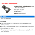 thumbnail image 2 of Battery Terminal - Compatible with 2007 - 2018 Nissan Altima 2008 2009 2010 2011 2012 2013 2014 2015 2016 2017, 2 of 2