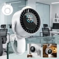 thumbnail image 4 of MDHAND 100-Speed Portable Desktop Fan, Rechargeable with LED Display, 1800mAh Battery, Silent Motor, 3-in-1 Clip Wall Desk, White, 4 of 6