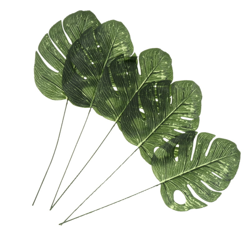 2x Artificial Plant Fern Turtle Leaves Plastic Silk Fake Plant Leaf Decor 