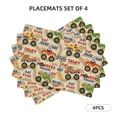 thumbnail image 2 of Placemats Set Of 4 / 6, Animal Truck Placemats For Dining Table Indoor/Outdoors Heat Resistant Washable Placemats 18" X 12", 2 of 8