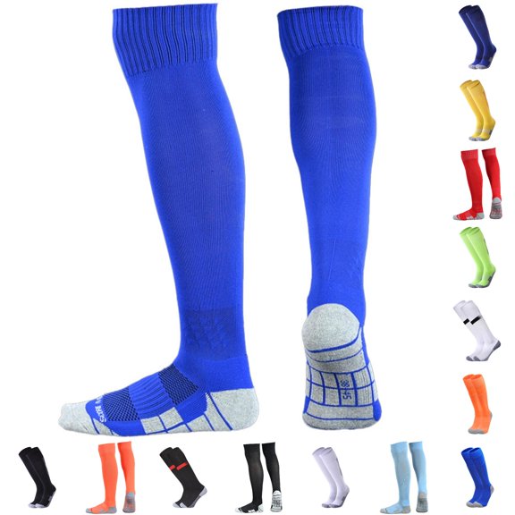 Toddler Kids Youth Soccer Socks Long Knee High Socks for Boys Girls Baseball Softball Football School Uniform Sports