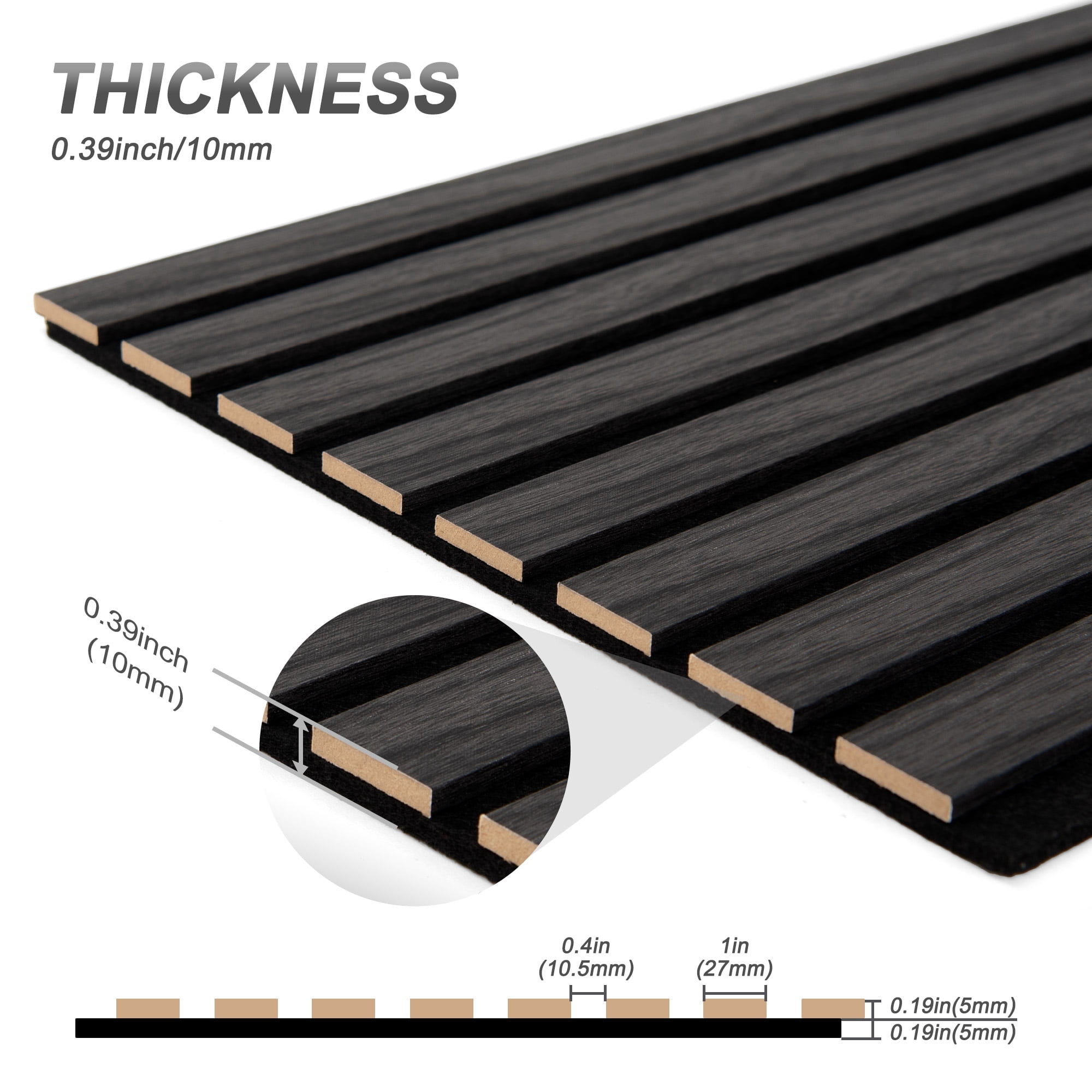 4Pcs 93" x 12" Wood Slat Acoustic Wall Paneling for Modern Interior wall Decor,MDF Accent Wooden Wall Panels,31 Sq.ft,Gray Oak
