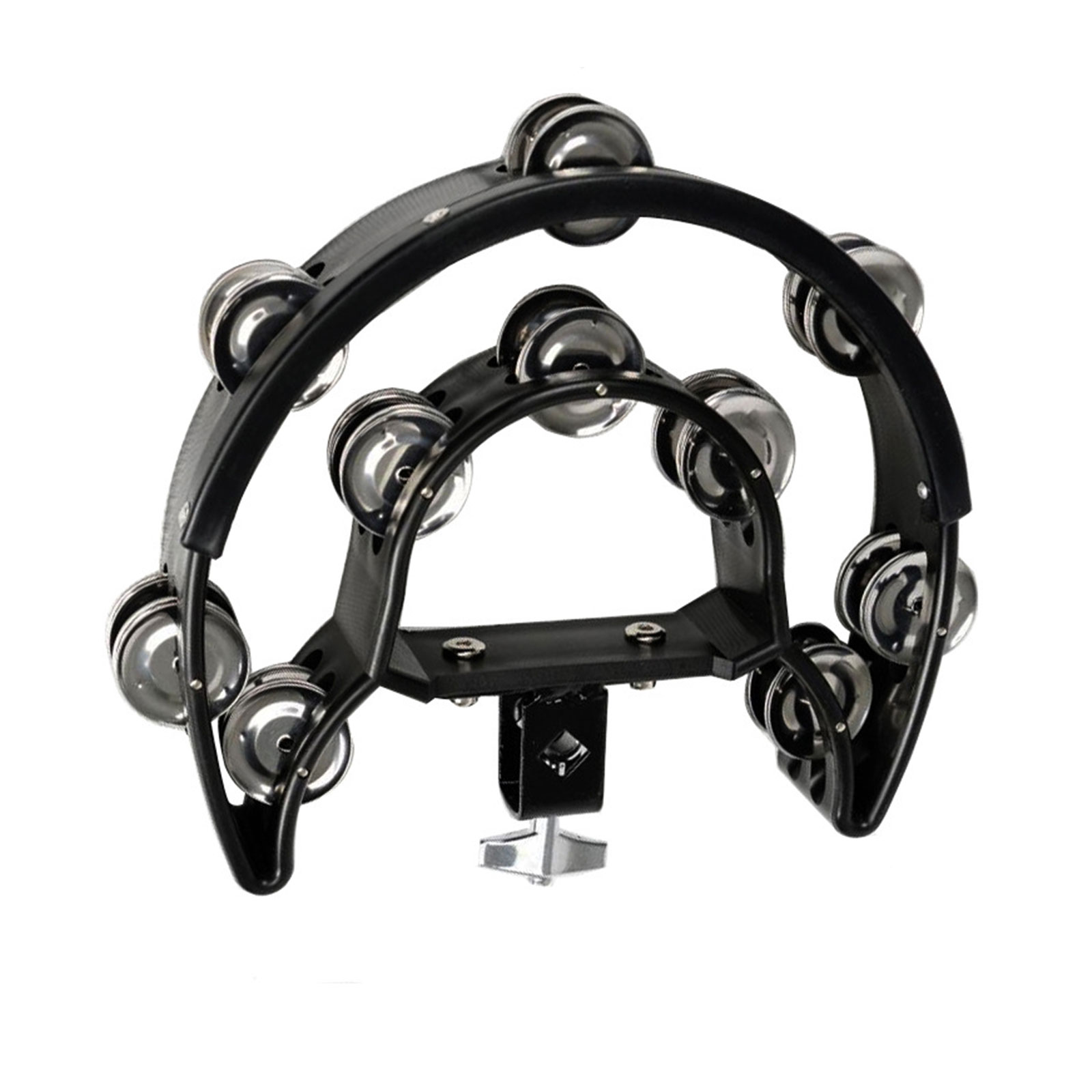 Drum Set Tambourine with Mounting Eye Bolt Half Moon Shape Hihat