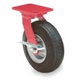 thumbnail image 3 of Hamilton Swivel Pnumatic Caster w/ Brake Lock,8'' S-7008-PRB-4SL-FB, 3 of 4