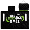 thumbnail image 3 of SEANATIVE Golf Cart Seat Covers with 4 Storage Pockets, Fits EZGO TXT/RXV, Club Car DS/Precedent, Yamaha 2-Person Golf Cart Accessories, Portable Foldable Design, This is How it Roll Print Black, 3 of 7