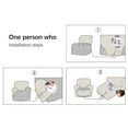 thumbnail image 4 of 4-Piece Furniture Protector Striped Plaid Reclining Case With Pockets  1 Seat   Recliner Furniture Cover With Elastic Bottom, 4 of 8