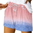 thumbnail image 2 of Sakmal Women Shorts Pink Summer Board Beach Vacation Mid Rise 5" Swim Shorts with Pockets, 2 of 5