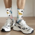 thumbnail image 4 of Uemuo Cute Dinosaurs Pattern Women's Crew Socks, Soft Durable Breathable Moisture-Wicking with Odor Control Cotton socks, 4 of 9