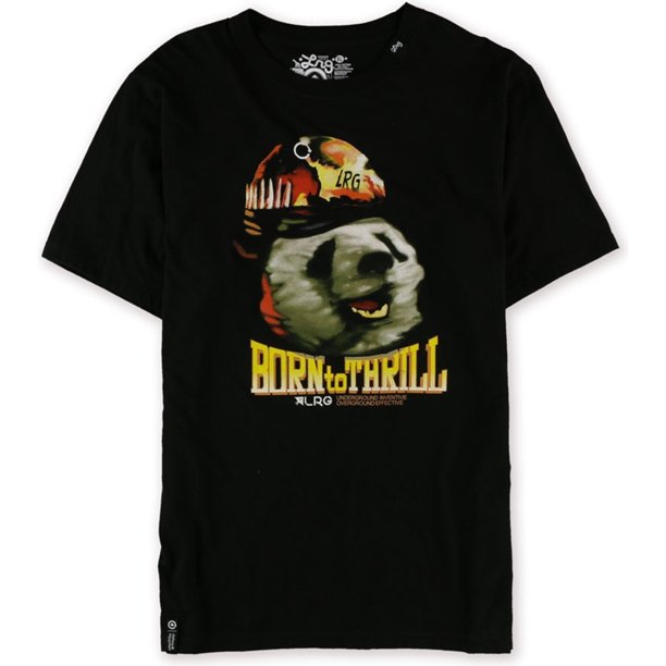 LRG Born To Thrill - Camiseta gráfica para hombre, color negro, grande LRG Camiseta gráfica