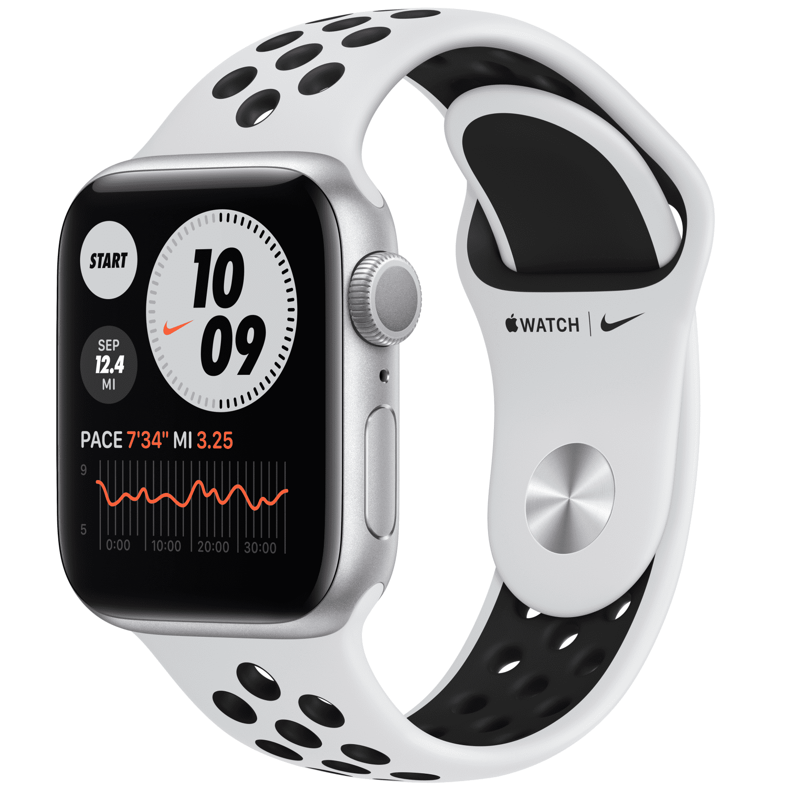 trapo Despertar Arrepentimiento Apple Watch Nike Series 6 GPS, 40mm Silver Aluminum Case with Pure  Platinum/Black Nike Sport Band - Regular - Walmart.com