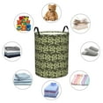 thumbnail image 4 of Rateoe Green Snake Pattern Round Laundry Hamper Basket, Tall Hamper Basket for Blanket Storage, Nursery Clothes Hamper for Laundry in Bedroom and College Dorm-, 4 of 6