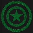 thumbnail image 2 of Girl's Marvel St. Patrick's Day Captain America Clover Shield Graphic Tee Black Medium, 2 of 4