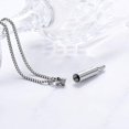 thumbnail image 6 of Bullet Shape Urn Necklaces for Ashes Heart & Paw & Deer Container Pendant Stainless Steel Keepsake Holder Ashes for Pet Human Memorial Cremation Jewelry, 6 of 7