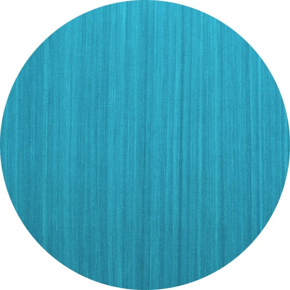 Ahgly Company Indoor Round Abstract Light Blue Contemporary Area Rugs, 6' Round