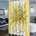 thumbnail image 5 of Shower Curtain for Bathroom Vintage Floral Eucalyptus Leaves Waterproof Bath Curtains Shower Curtains with Hooks,Yellow White Stripes Bathroom Curtain Privacy Drapes for Bathtubs Toilet 36x72in, 5 of 9
