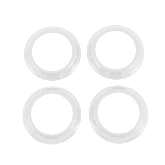 Anillos de decoración del tablero de ventilación de AC Unique Bargains 4 Pcs para Jeep Wrangler JK JKU 2011-2017 Anillo de cubierta de ventilación de aire acondicionado ABS Blanco