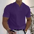 thumbnail image 2 of IROINNID Men's Solid Fitness V-neck Short-sleeved Training T-shirt, 2 of 8