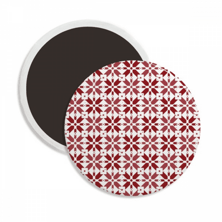 

mas Decoration Pattern Red White Round Ceracs Fridge Magnet Keepsake Decoration
