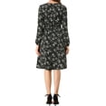 thumbnail image 3 of INSPIRE CHIC Junior's Floral Print Flowy V-Neck Midi Dress, 3 of 5