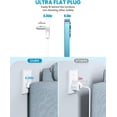 thumbnail image 3 of Mifaso Flat Extension Cord, 5ft Ultra Flat Plug Power Strip - 3 Outlets 4 USB Ports (2 USB C), 3 of 6