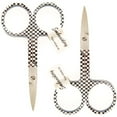 thumbnail image 1 of Allary 6340-CHECKED Ultra Fine 3.5" Embroidery Scissors - Black & White 2 pack, 1 of 1