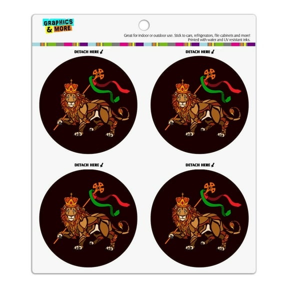 Lion of Judah Bible Refrigerator Fridge Locker Vinyl Circle Magnet Set