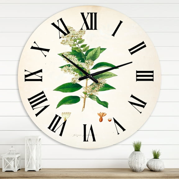 Designart 1 in Quartz Farmhouse Wall Clock