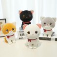 thumbnail image 2 of Muñeco de peluche de gato de dibujos animados, lindo gatito de peluche, juguete de trapo, cojín elástico suave para sofá, regalo de cabecera para niñas, 24 cm, gato amarillo, 2 of 5