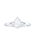 thumbnail image 4 of Rosec Jewels 5x7mm Lab Grown Diamond Bezel Setting Engagement Ring - EF-VS Quality, 925 Sterling Silver, US 7.50, 4 of 8