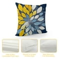thumbnail image 4 of GOSMITH Navy Blue Yellow Pillow Covers  Yellow Gray Dahlia Floral Geometric Pillow Cases Elegant Geometry Flower Throw Pillows Spring Summer Home Decor for Couch Room Bed Cushion Outdoor, 4 of 5