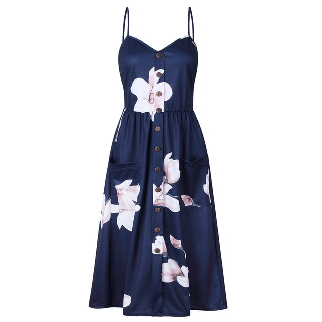 Ketyyh-chn99 Robes Femmes Grande Taille Décontractées de Plage Robe d'Été Unie Coupe Droite pour Vacances Robe de Plage à Enfiler Bleu,3TG