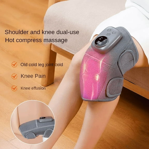 Electric Heating Knee Massager Brace - USB Heated Pain Relief for Arthritis, Joint Support, 1-Pack