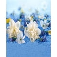 thumbnail image 1 of BSDHOME Polyester Blue White Flowers Photography Backdrops Photo Props Studio Background 5x7ft, 1 of 2