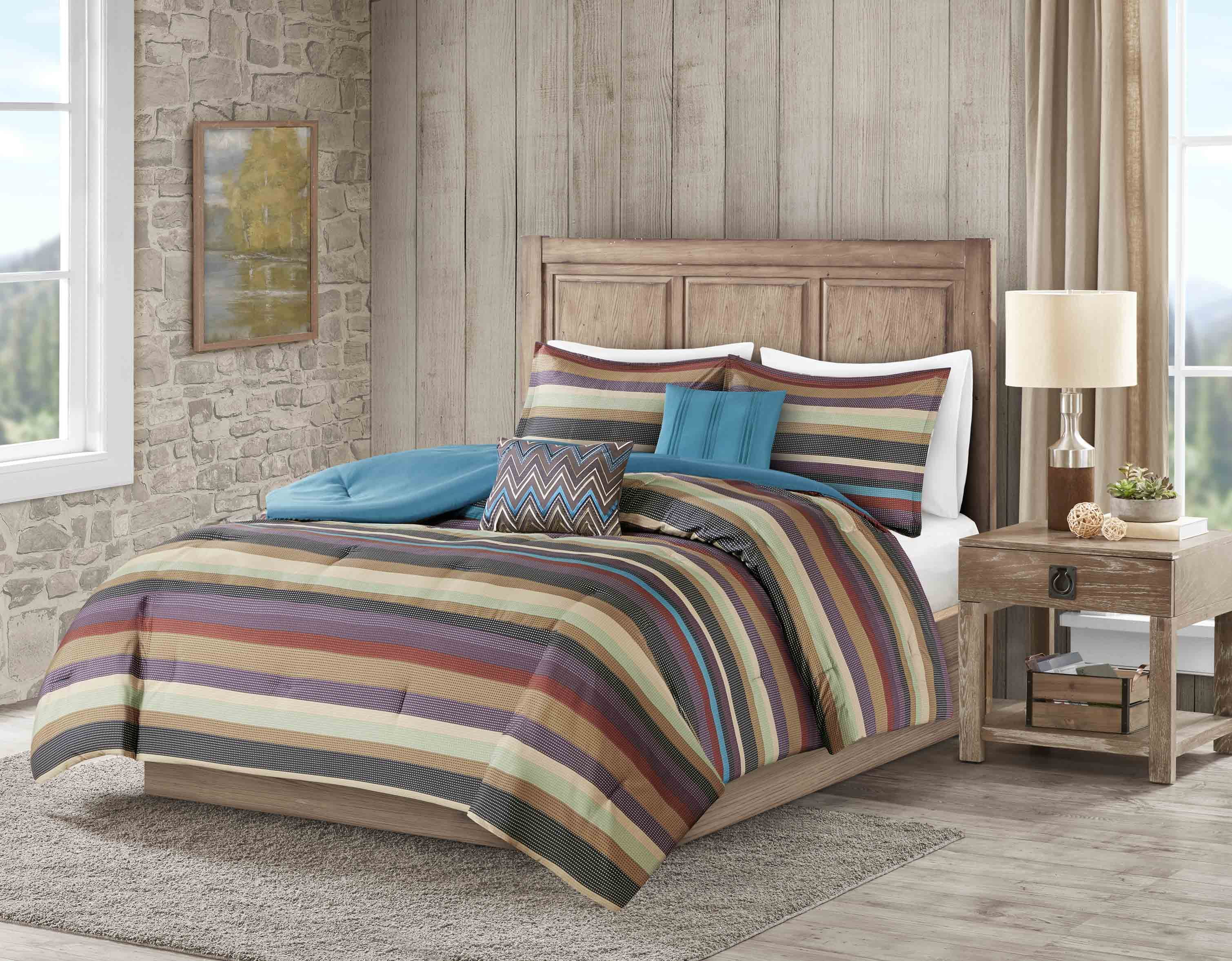 MarCielo 5 Piece Luxury Bohemian King Comforter Set Yukon (King ...